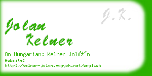 jolan kelner business card